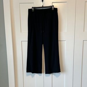 Athleta Black Wide Leg Cropped Pants